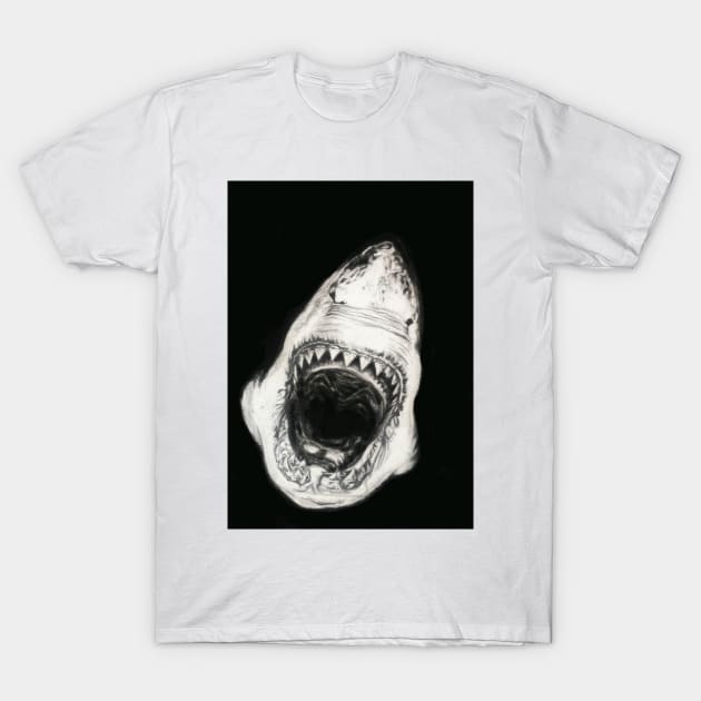 White Shark T-Shirt by calamarisky